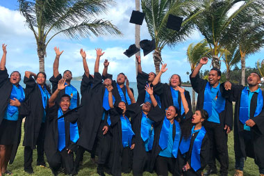 Kiribati hospitality students from InterContinental Hayman Island Resort graduation ceremony